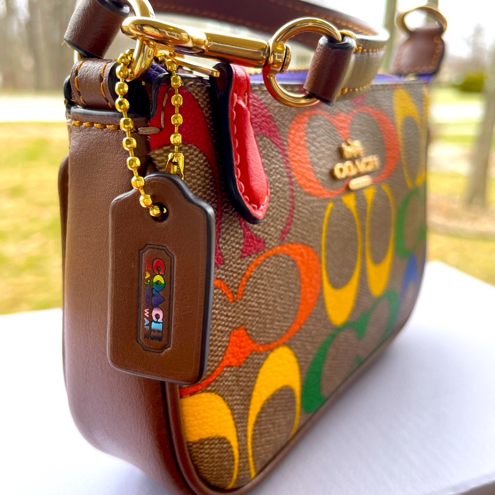COACH ❤️💛💚 NOLITA 15 IN RAINBOW SIGNATURE CANVAS! - Picture 2 of 5